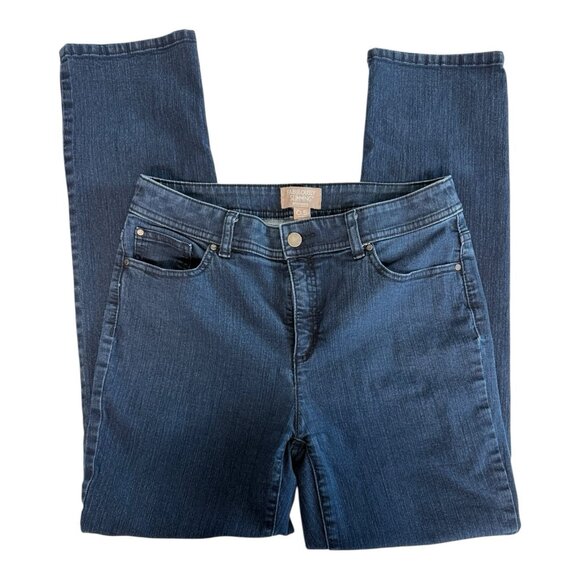 Chicos Fabulously Slimming Straight Jeans~Size 0.5 (S/6)~Dark Indigo L12 04 - Picture 6 of 11